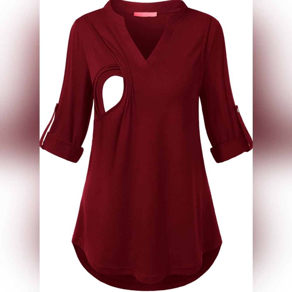 Joymom Versitale Nursing Top With Side Openings, Adaptable Sleeves